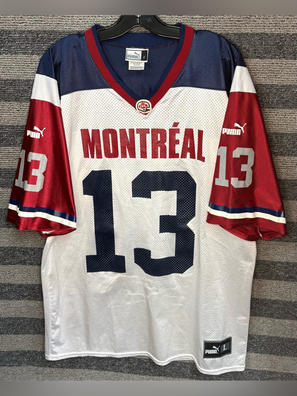 Vintage 90’s Puma Anthony Calvillo Montreal Alouettes CFL Football Jersey Large
